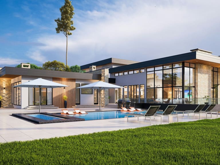 Homes typical of Los Altos Hills, CA